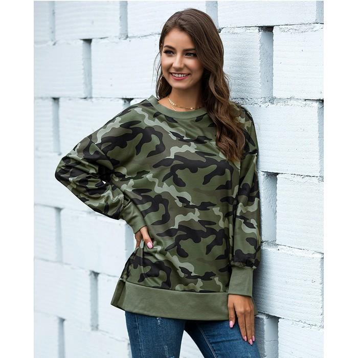 Sweat Militaire Femme Green Camo
