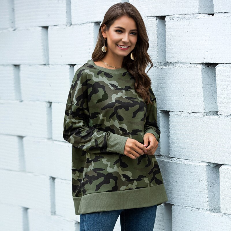 Sweat Militaire Femme Green Camo