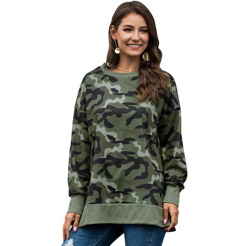 Sweat Militaire Femme Green Camo