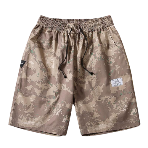 Short Militaire Homme Green Camo
