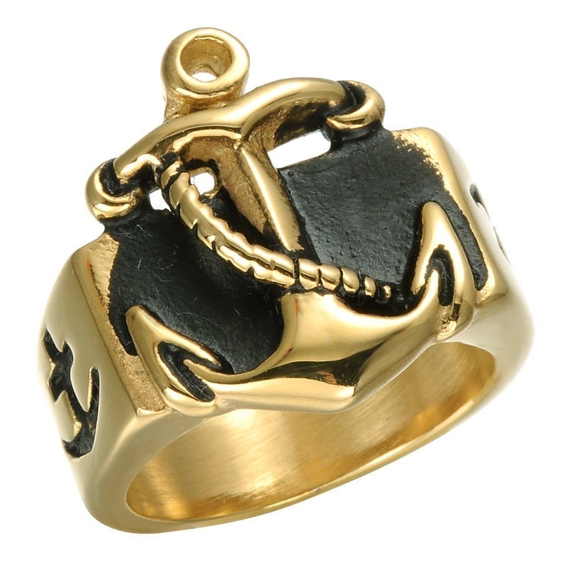 Bague marine ancre