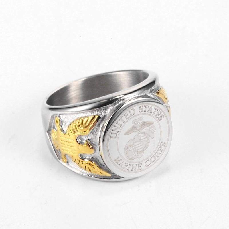 BAGUE MILITAIRE - SYMBOLE IMPÉRIAL (ARGENT)