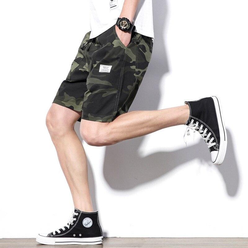 Short Militaire Homme Green Camo