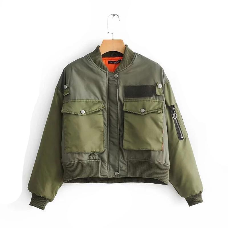 Bomber kaki court