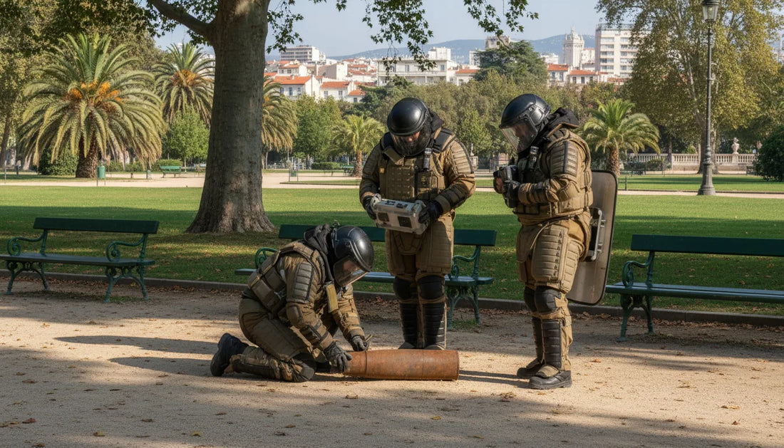 Obus au parc Borely à Marseille : intervention des équipes de déminage