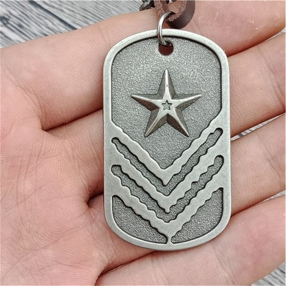 Collier Plaque Militaire Étoile