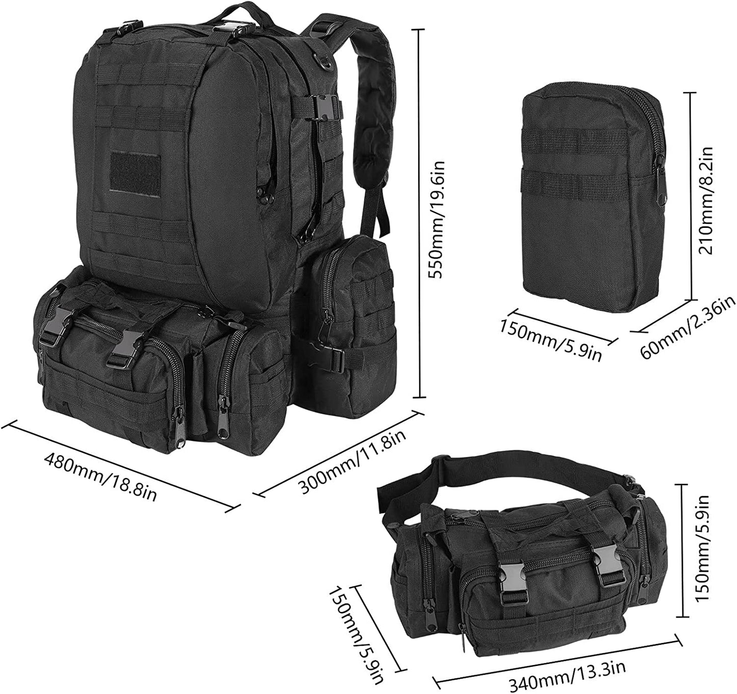 Sac à Dos Tactique Militaire 55L