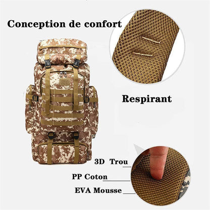 Sac à Dos de Militaire 80L