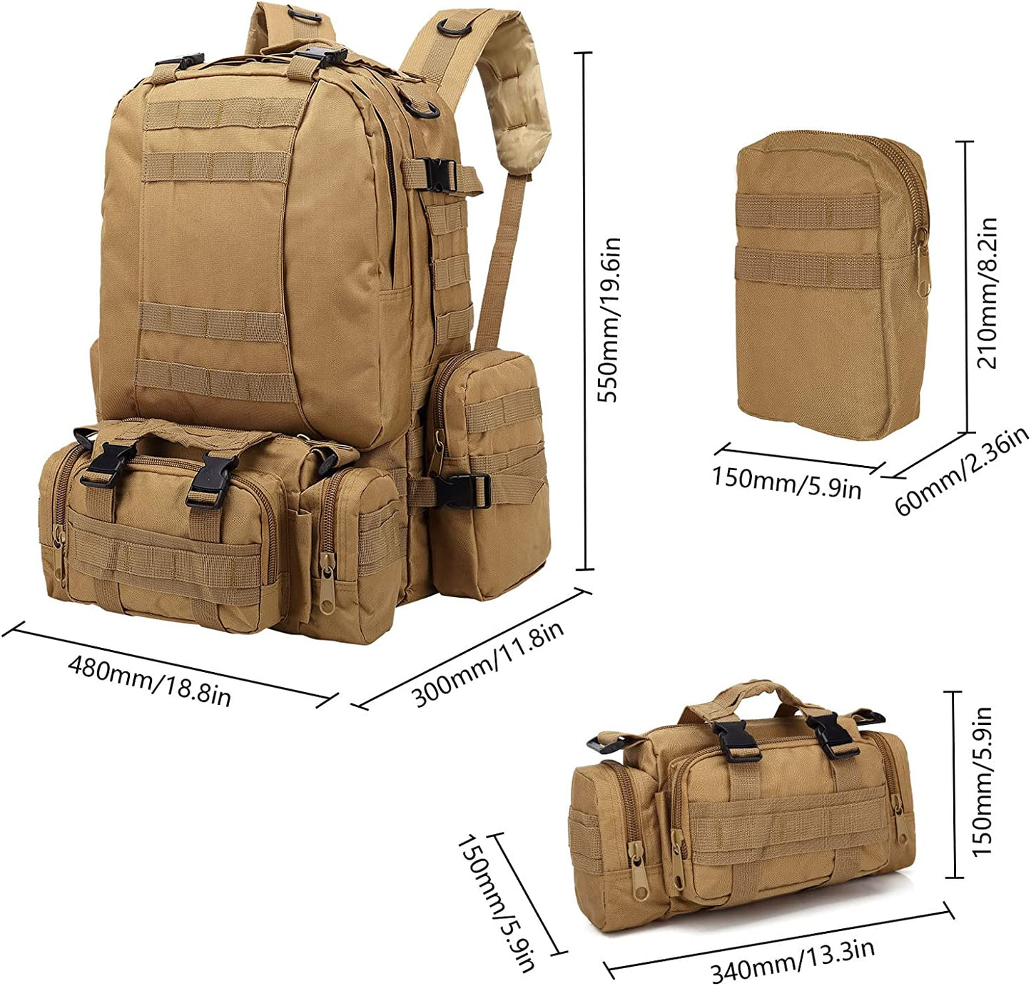 Sac à Dos Tactique Militaire 55L