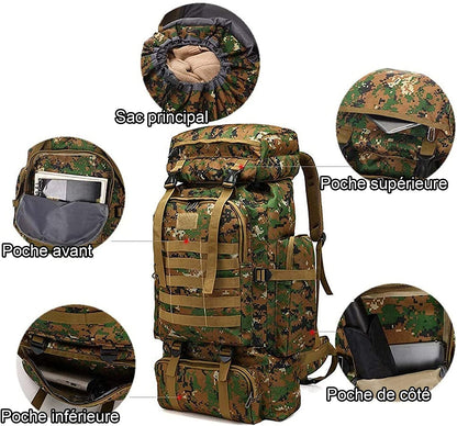 Sac à Dos de Militaire 80L