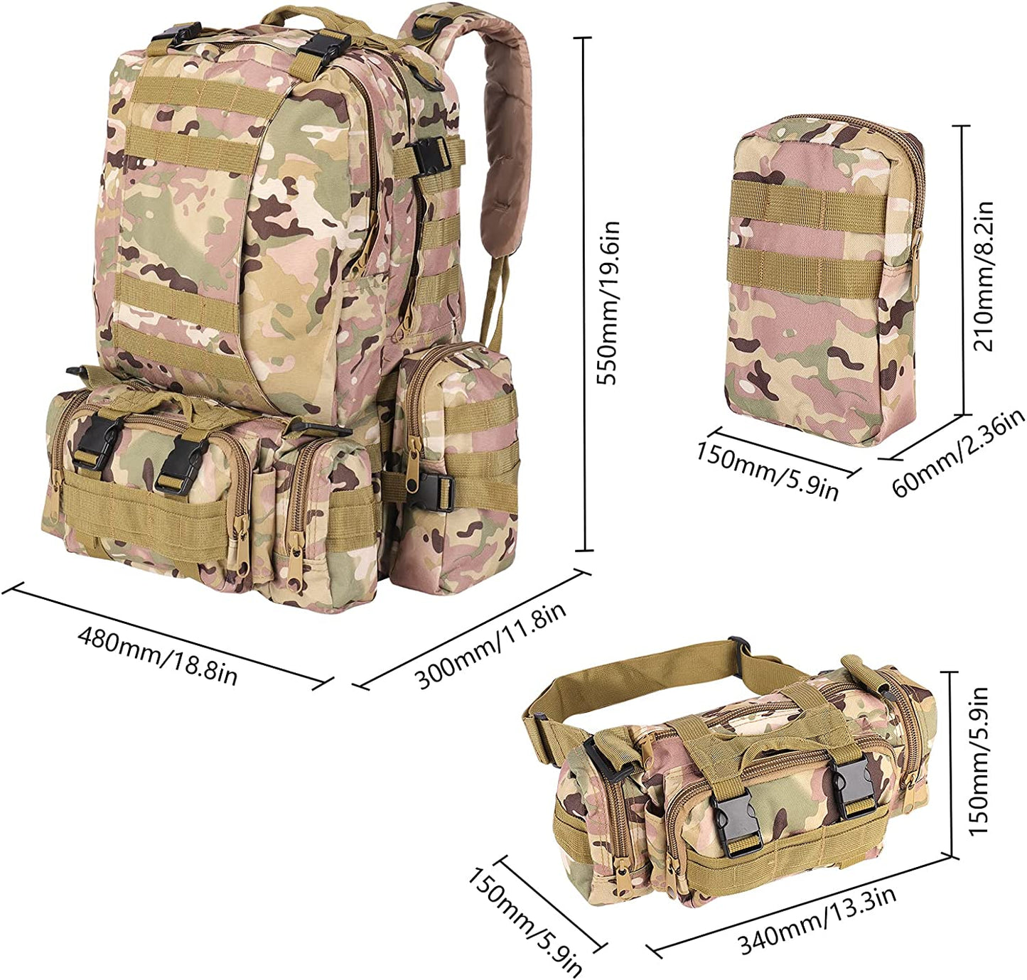 Sac à Dos Tactique Militaire 55L