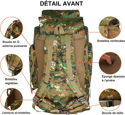 Sac à Dos de Militaire 80L