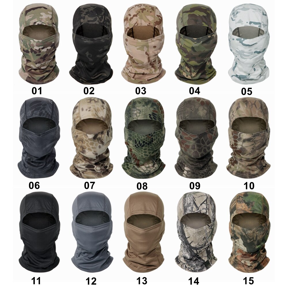 Cagoule militaire, bonnet cagoule camouflage, d'intervention