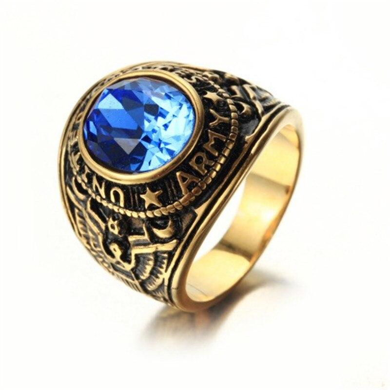 Bague bleu militaire