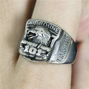 BAGUE MILITAIRE - AIR FORCE (ARGENT)