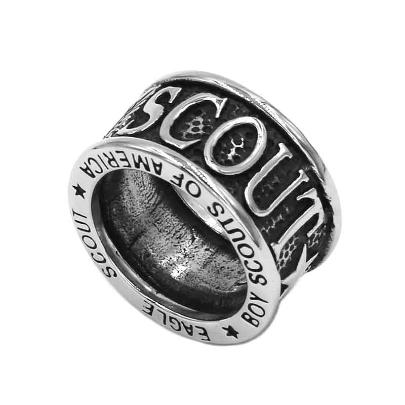 BAGUE MILITAIRE - DESERT EAGLE (ARGENT)