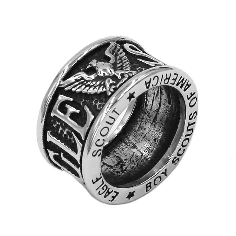 BAGUE MILITAIRE - DESERT EAGLE (ARGENT)