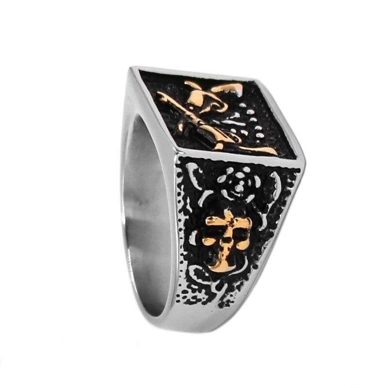 BAGUE MILITAIRE - FRÈRES D'ARMES (ARGENT)