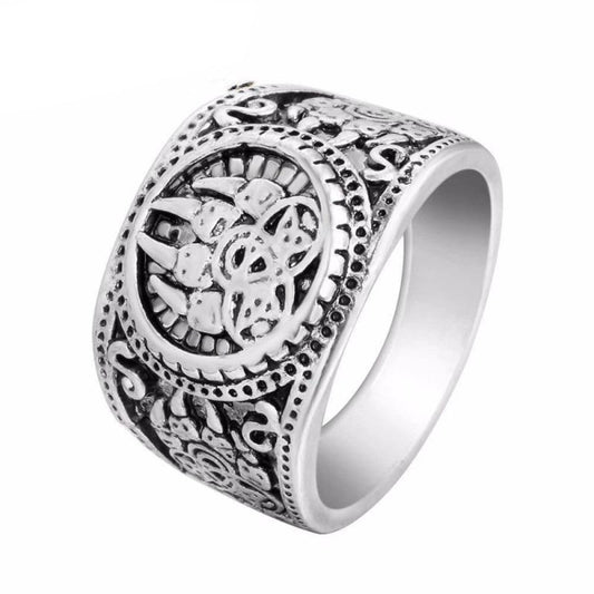 BAGUE MILITAIRE - OURS FÉROCE (ARGENT)