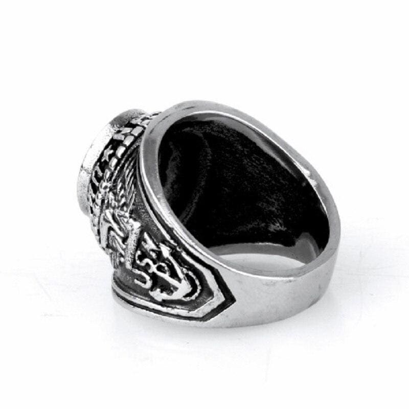 BAGUE MILITAIRE - SAPHIR (ARGENT)