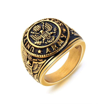 BAGUE MILITAIRE - UNITED STATES (ARGENT)