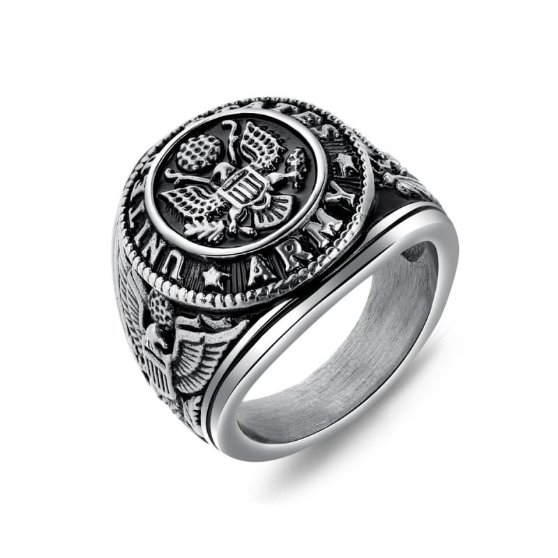 BAGUE MILITAIRE - UNITED STATES (ARGENT)