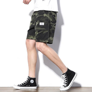 Short Militaire Homme Green Camo