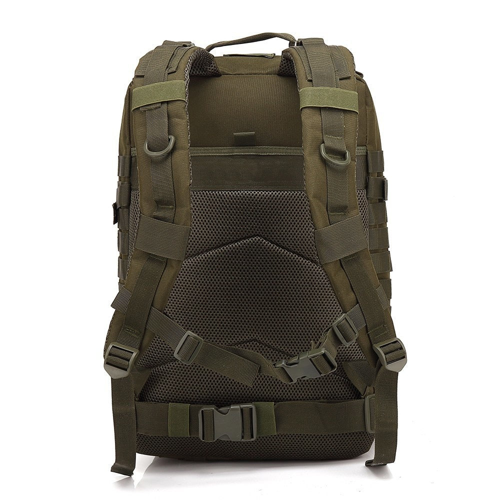 Sac à Dos Tactique 50L - Vert Militaire - Polyester Et Nylon - Neuf
